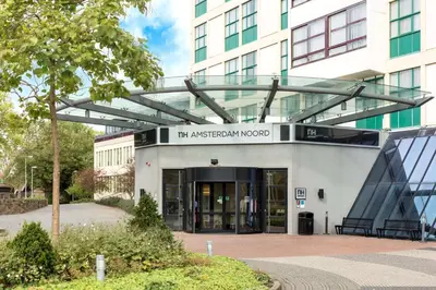 an entrance to the australian museum in front of a building at NH Amsterdam Noord in Amsterdam