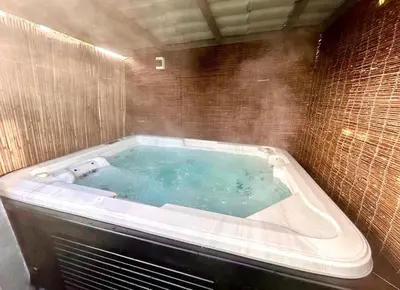 a jacuzziificialificialificialificialificialificialificialificialificialificialificial at Cozy comfortable house with jacuzzi & private garden near Amsterdam in Vijfhuizen