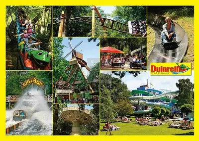 a collage of pictures of a amusement park at Beach nearby, close to Amsterdam, The Hague -6p in Wassenaar