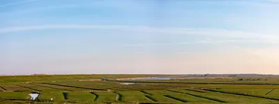 a person standing in the middle of a field at Strandhotel Camperduin in Schoorl