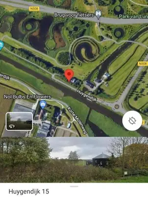 a map of a park with a red circle at La Luna - Desi in Heerhugowaard