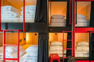 a group of four bunk beds in a room at City Trip Hostels Amsterdam-Zaandam in Zaandam