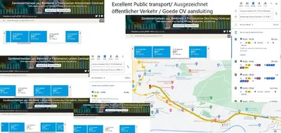 a screenshot of a map of the electric bus transport app at Duin-Vliet - Free parking in Bentveld