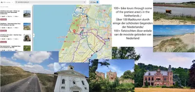 a collage of photos of a building and a map at Duin-Vliet - Free parking in Bentveld