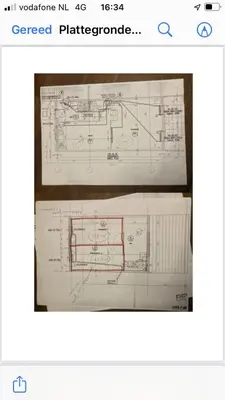 a page of a drawing of a electrical schematic at Charming Rooms with free parking in Amsterdam