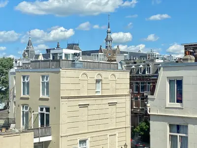 a view of a city with buildings at XO Hotel Inner in Amsterdam