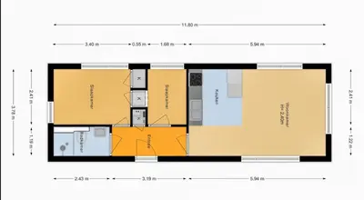 a floor plan of a house at New- Private Cosy Houseboat, on a lake near Amsterdam in Vinkeveen