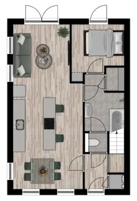 a floor plan of a house with sidx sidx sidx at Hello Noordwijk - Wellness Huis Schoolstraat 47B in Noordwijk aan Zee