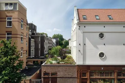 a view from the roof of a building at AmsterHome Hotel in Amsterdam
