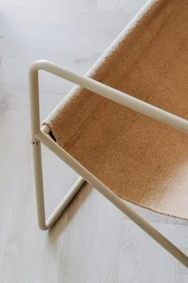 a close up of a metal bed frame at Etoile31 seaside apartment Egmond aan Zee in Egmond aan Zee