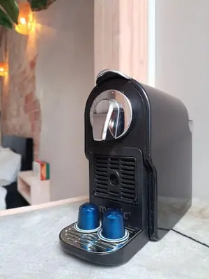 a black toaster sitting on top of a counter at Waterval Wellness-suite met Sauna! in Bodegraven