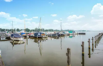 a group of boats docked in a harbor at Westergeest 3 6P in Uitgeest