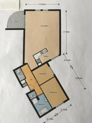 a floor plan of a house at Meerblick Atlantis 17 c in Egmond aan Zee