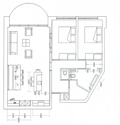 a floor plan of a house at Atlantis 14 in Egmond aan Zee