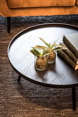 a glass table with a plant on top of it at Court Hotel Utrecht City Centre in Utrecht