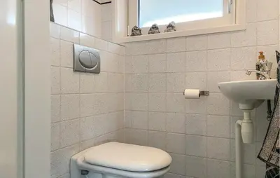 a bathroom with a toilet and a sink at Pet Friendly Home In Opperdoes in Opperdoes