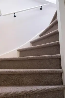 a set of stairs in a house at Julia's Holidayhome in Egmond-Binnen