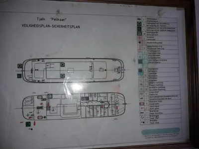 a diagram of a missile on a white board at Tjalkjacht Pelikaan Hoorn in Hoorn