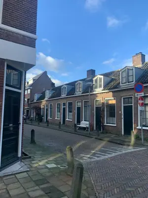 a row of houses on a city street at LeLou in Utrecht