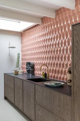 a kitchen with a sink and a counter top at Villa Magnolia in Bergen