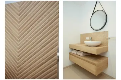 a bathroom with a mirror and a sink at Tulip Lodges in Voorhout