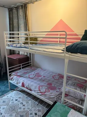 a couple of bunk beds in a room at B&B Calypso Amsterdam in Amsterdam