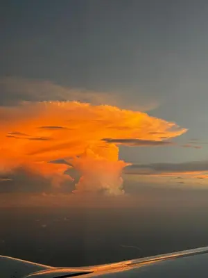 an image of a cloudy sky from an airplane at Villa Beachhouse in Bergen aan Zee