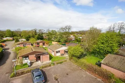 an overhead view of a residential neighborhood with houses at Vakantiehuis met strand Noord-holland op 5 min & ruime tuin VP078 in Warmenhuizen