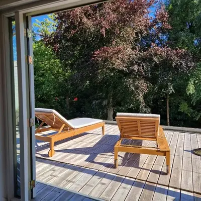 Loft with parkside view
