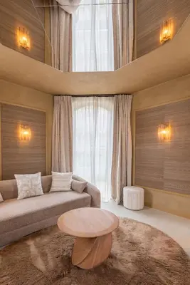 a living room with a couch and a table at Unique 3 floor apartment with AC at Westerpark in Amsterdam