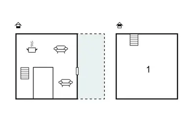 a schematic diagram of a laboratory with the dimensions of the experiment at 1 Bedroom Lovely Home In Heiloo in Heiloo