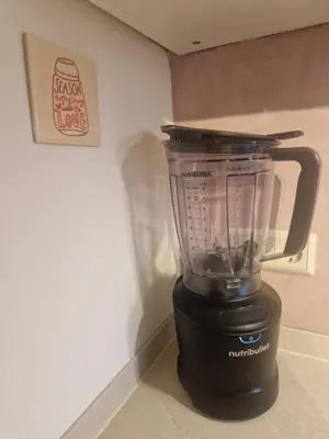a blender sitting on a counter next to a wall at Modern and cozy, top location in Amsterdam