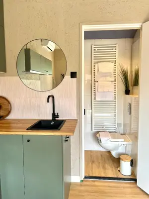 a bathroom with a sink and a toilet at Saltéa Beach House Noordwijk in Noordwijk aan Zee