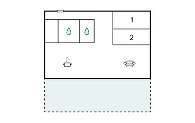 an illustration of an open box with two doors at Nice Apartment In Bergen Aan Zee in Bergen aan Zee