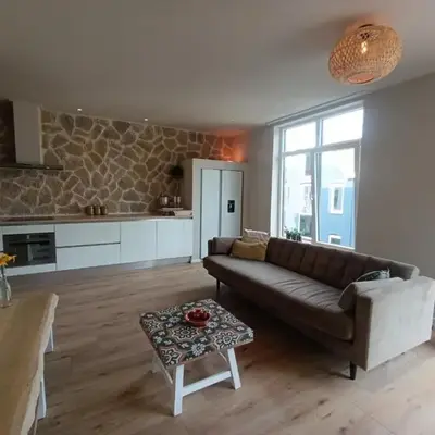 Mediterranean apartment with home theater