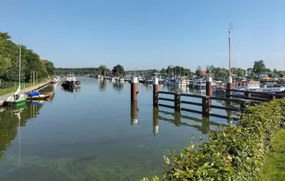 a group of boats docked in a marina at Gorgeous Home In Nijkerk With Wifi in Nijkerk