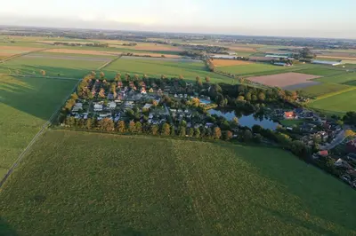 an aerial view of a village in the middle of a field at Ankes Traumhaus in Sint Maarten