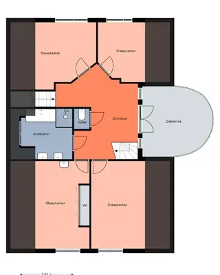 a floor plan of a house at Villa Louise in Bergen aan Zee