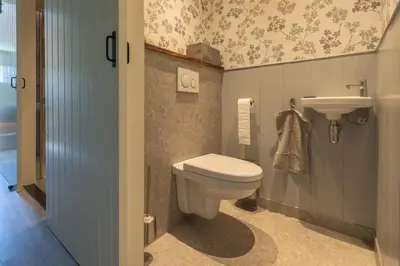 a bathroom with a toilet and a sink at B&B Het Boompje in Wervershoof