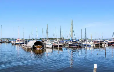 a group of boats docked in a harbor at Stunning Home In Vinkeveen With Sauna in Vinkeveen