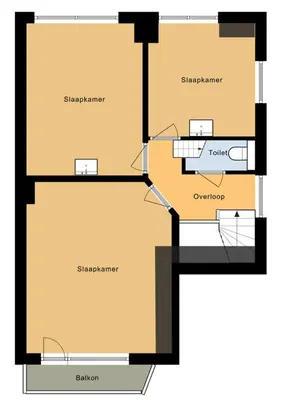 a schematic diagram of a building at Vakantiehuis Pollux 6 pers 300m van het strand in Noordwijk aan Zee