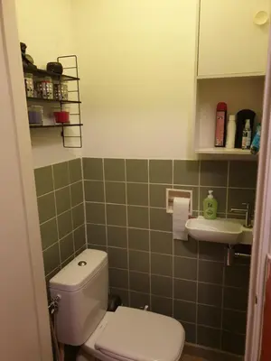 a bathroom with a toilet and a sink at Short stay in Weesp