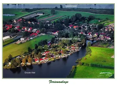 an aerial view of a small town next to a river at Apartment Haus Jule by Interhome in Wervershoof