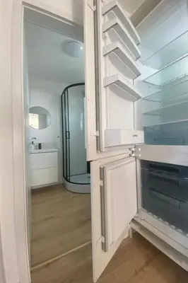 a bathroom with a staircase in a room at Holiday Home Sonnenschein by Interhome in Wervershoof