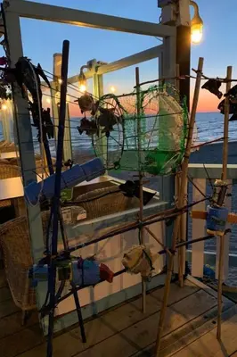 a group of nets on the back of a boat at Holiday Home in Dirkshorn by Interhome in Dirkshorn