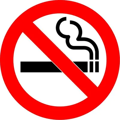 a red no smoking sign isolated on a white background at Central Guest Rooms in Amsterdam