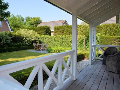 a view from the porch of a house at Holiday Home in Noordwijk near Beach in Noordwijk