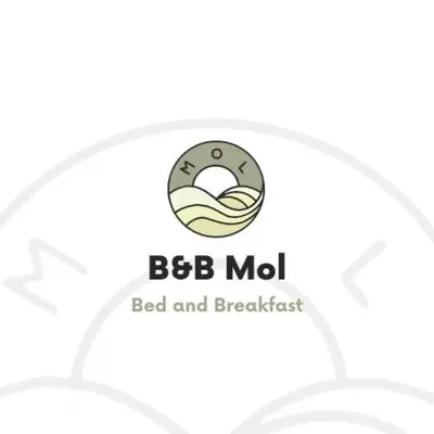 a logo for a bed and breakfast at B&B Mol in Katwijk aan Zee