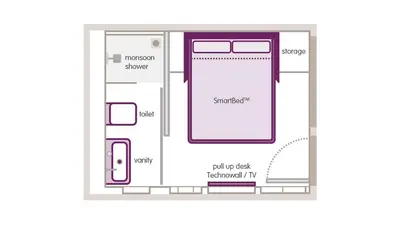 a schematic diagram of a building at YOTELAIR Amsterdam Schiphol Transit Hotel in Schiphol