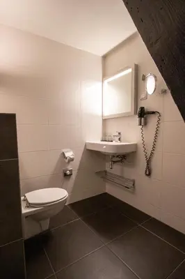 a bathroom with a toilet and a sink at Hapimag Apartments Amsterdam in Amsterdam